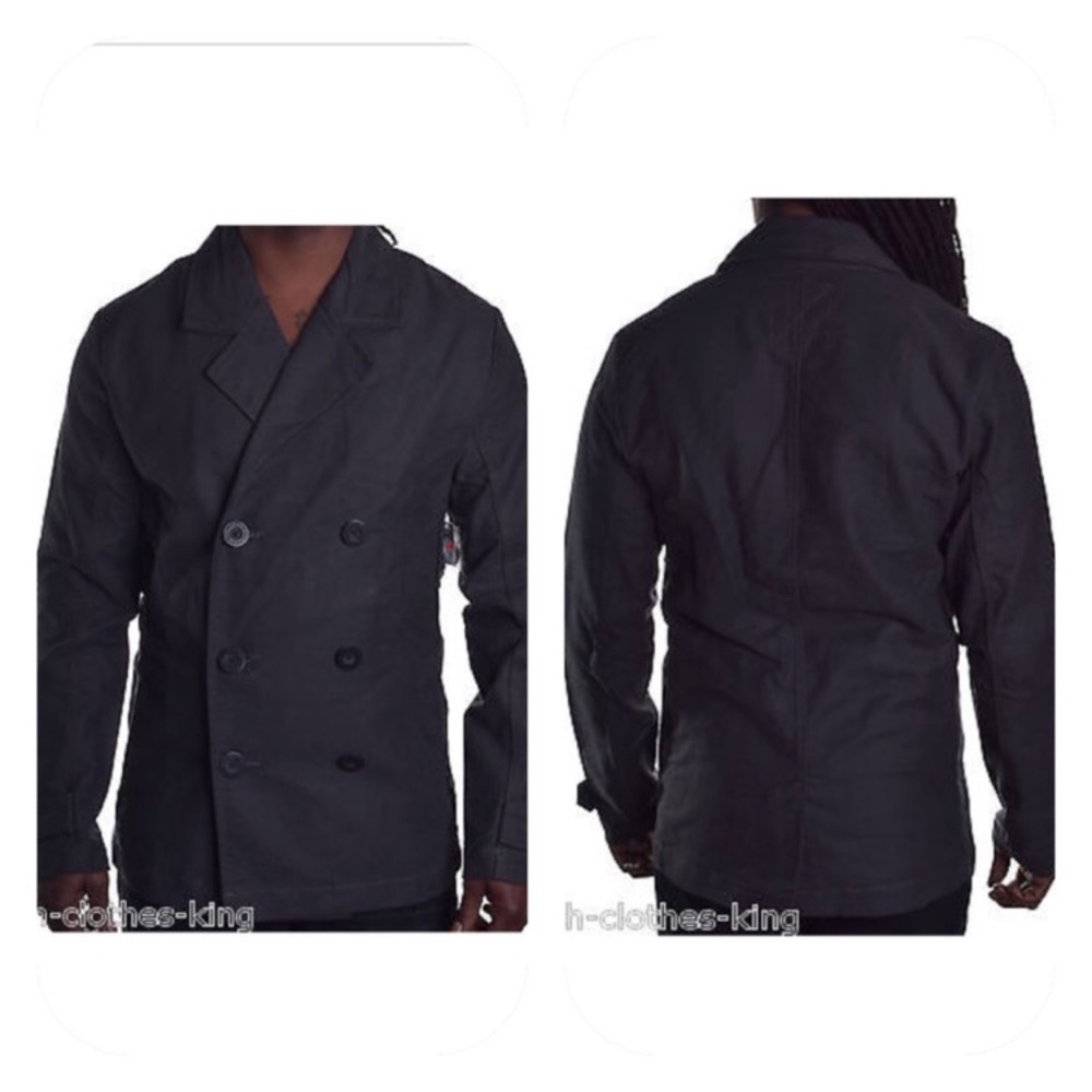 Vans black double breasted peacoat size m hoodie